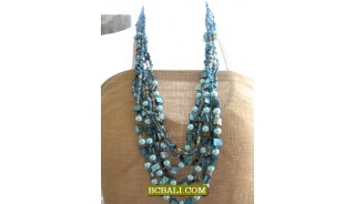 balinese beads necklaces multi strand long 